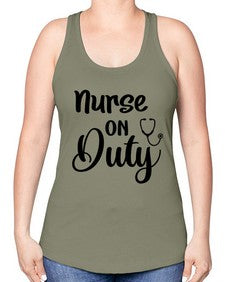 Nurse on duty 1188# - nurse -Racerback Tank