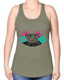 Nursing School Survivor Style Style 1280# - nurse -Racerback Tank