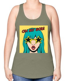 Oh My God 963# - art pop art -Racerback Tank