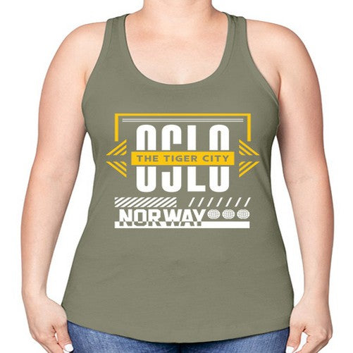 Oslo 1553# - cities -Racerback Tank