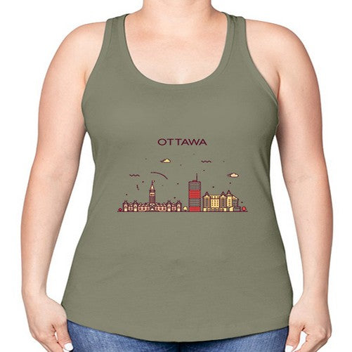 Ottawa 1558# - cities -Racerback Tank
