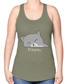 Paws - cats -Racerback Tank
