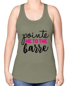 Pointe me to the barre 173# - ballet -Racerback Tank