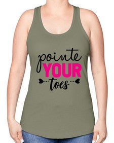Pointe your toes 176# - ballet -Racerback Tank