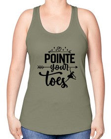 Pointe your toes 177# - ballet -Racerback Tank