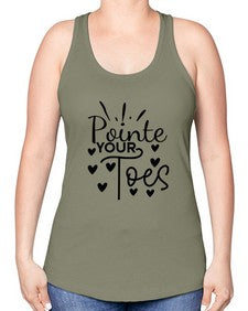 Pointe your toes 178# - ballet -Racerback Tank