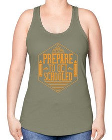 Prepare to get schooled Style 1335# - teacher -Racerback Tank