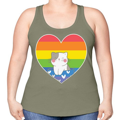 Pride Cat LGBT Kawaii Cats Anime 276# - anime -Racerback Tank