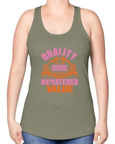 Quality service wnmatched value Style 347# - cleaner -Racerback Tank