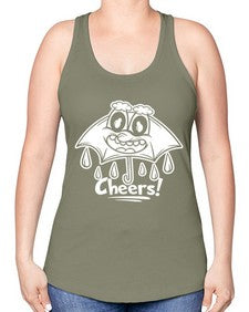 Rainy cheers 205# - cartoon general -Racerback Tank