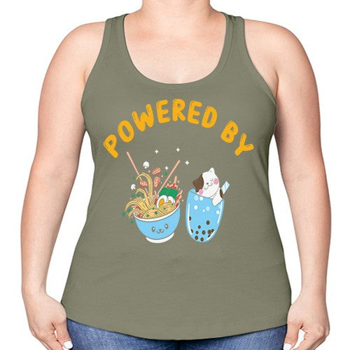 Ramen Bubble Tea Japanese Noodles Anime 278# - anime -Racerback Tank