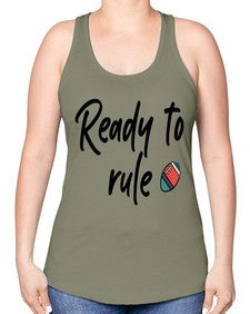 Ready to rule 739# - graduation -Racerback Tank