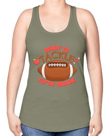 Ready to tackle fifth Grade 741# - fifth grade -Racerback Tank