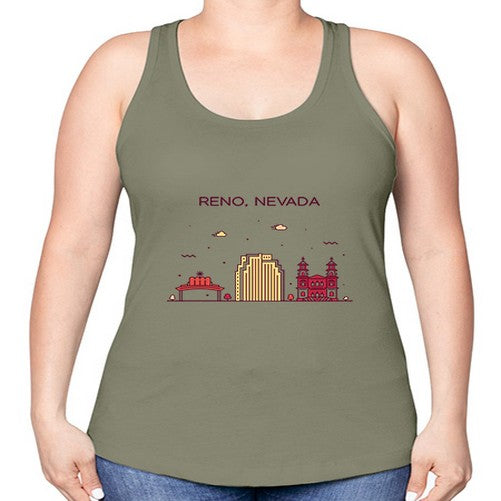 Reno 1714# - cities -Racerback Tank