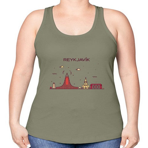Reykjavik 1719# - cities -Racerback Tank