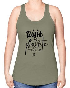 Right on pointe 181# - ballet -Racerback Tank