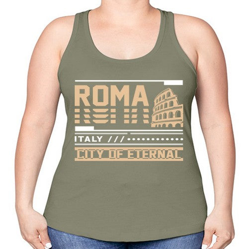 Roma 1745# - cities -Racerback Tank