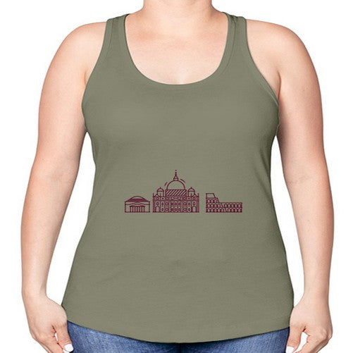 Rome 1749# - cities -Racerback Tank
