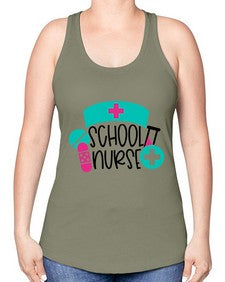 School Nurse Style Style 1379# - nurse -Racerback Tank