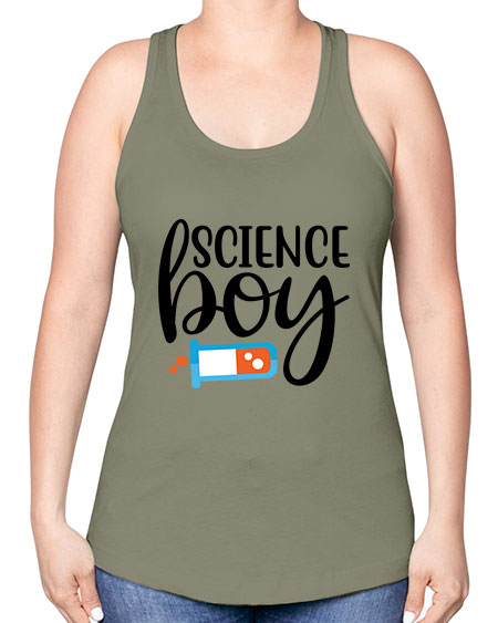 Science Boy 139# - general science -Racerback Tank