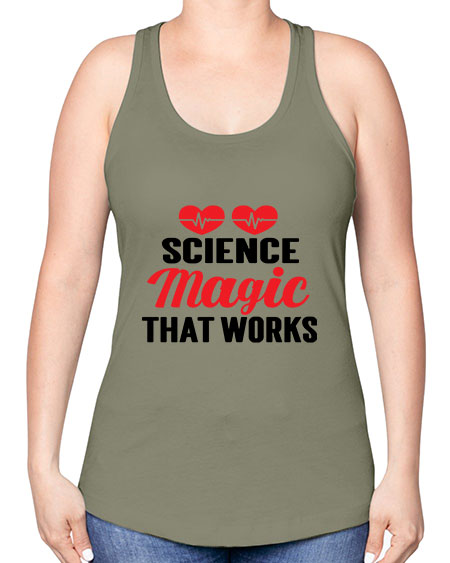 Science Magic that works 75# - general science -Racerback Tank