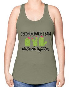 Second Grade Team 836# - second grade -Racerback Tank