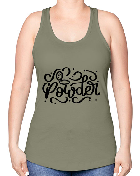 SinglePowder Style 24# - beauty - fashion -Racerback Tank