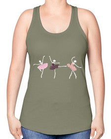 Skeleton ballerinas ballet halloween ballet 184# - ballet -Racerback Tank