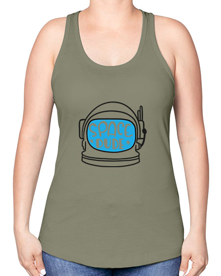 Spacedude 12# - space -Racerback Tank
