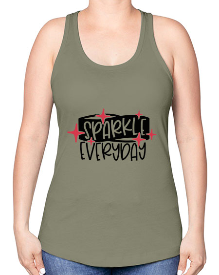 Sparkle Everyday Style 20# - beauty - fashion -Racerback Tank