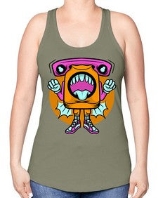 Spooky voices 232# - cartoon general -Racerback Tank