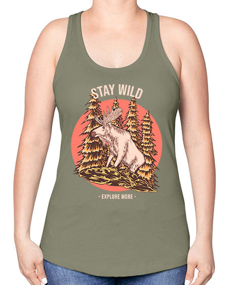 Stay Wild 16# - nature -Racerback Tank