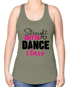 Straight outta dance class 189# - ballet -Racerback Tank