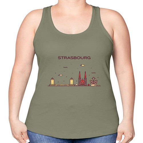 Strasbourg 1898# - cities -Racerback Tank