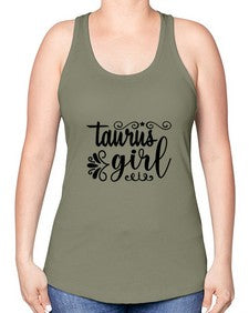 Taurus girl 499# - taurus -Racerback Tank