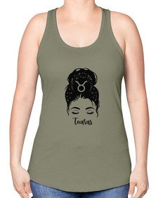 Taurus woman - taurus -Racerback Tank