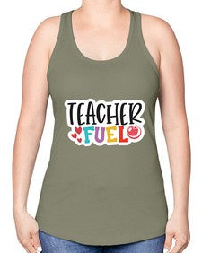 Teacher Fuel 1448# - teacher -Racerback Tank