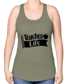 Teacher Life Style 1455# - teacher -Racerback Tank