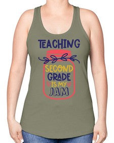 Teaching Second Grade 936# - second grade -Racerback Tank