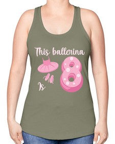 Th birthday ballet dancer ballerina 46# - ballet -Racerback Tank