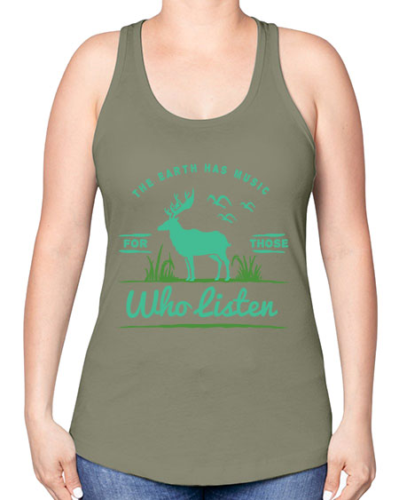 The Earth Has Music 15# - nature -Racerback Tank