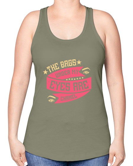 The bags under my eyes are Chanel Style 184# - beauty - fashion -Racerback Tank