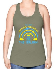 The best computer technician in the galaxy 13# - computer -Racerback Tank