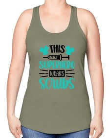 This Superhero Wears Style Style 1566# - nurse -Racerback Tank