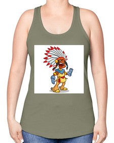 Thnksgvngindian 254# - cartoon general -Racerback Tank