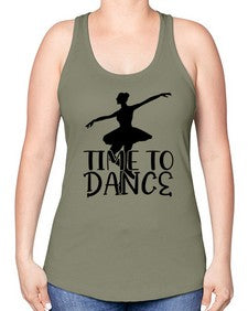 Time to dance 201# - ballet -Racerback Tank