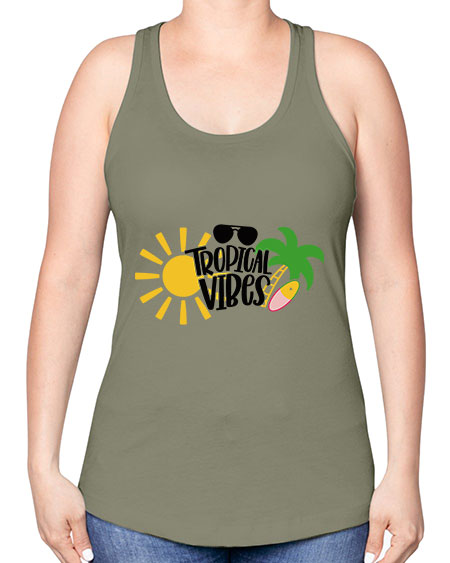 Tropical Vibes Style 9# - summer -Racerback Tank