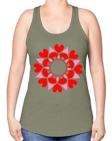 ValentineMandalaOPT 1194# - mandala -Racerback Tank