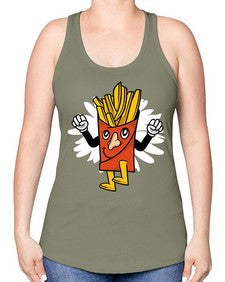 Weekend is near 265# - cartoon general -Racerback Tank