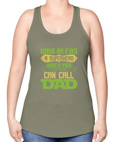 Who needs 266# - cartoon super hero -Racerback Tank